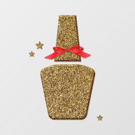 ゴールデングリッターネイルサロンシールのウィンドウのクリック ウィンドウサイン