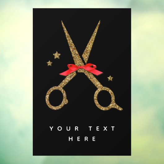 ゴールデングリッターハサミヘアドレッサースタイル ウィンドウサイン (シート3)