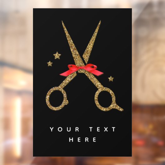 ゴールデングリッターハサミヘアドレッサースタイル ウィンドウサイン (シート2)