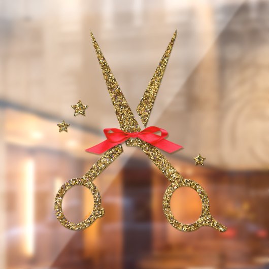 ゴールデングリッターハサミヘアドレッサースタイル ウィンドウサイン (シート2)