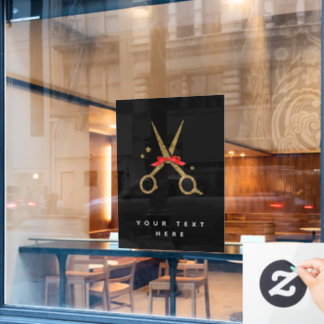 ゴールデングリッターハサミヘアドレッサースタイル ウィンドウサイン