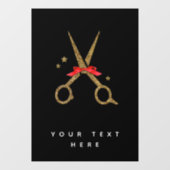 ゴールデングリッターハサミヘアドレッサースタイル ウィンドウサイン (シート)