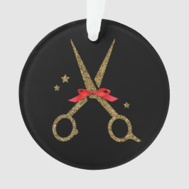 ゴールデングリッターハサミ – ヘアードレススタイリスト オーナメント