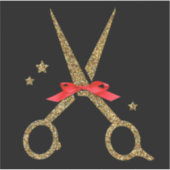 ゴールデングリッターハサミ – ヘアードレススタイリスト シール (正面)