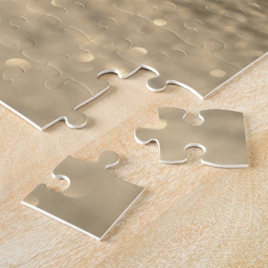 ゴールデングリッターハッピー15th誕生日の写真名year ジグソーパズル (側面)