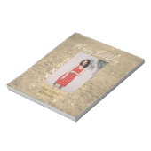 ゴールデングリッターハッピー15th誕生日の写真名year ノートパッド (回転)