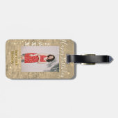 ゴールデングリッターハッピー15th誕生日の写真名year ラゲッジタグ (裏面横)