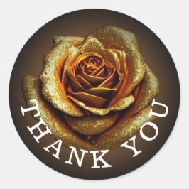 ゴールデングリッターバラクラシックラウンドステッカー ラウンドシール