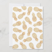 ゴールデングリッターパイナップル招待状と写真 招待状 (裏面)