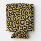 ゴールデングリッターヒョウガーリーチータシック誕生日 缶クーラー (裏面)