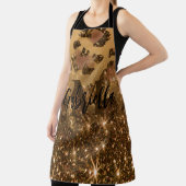 ゴールデングリッターヒョウ印刷 エプロン (インサイチュ)