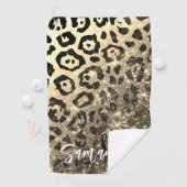 ゴールデングリッターヒョウ印刷 ゴルフタオル (インサイチュ)