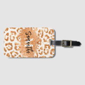 ゴールデングリッターヒョウ印刷 ラゲッジタグ (正面横)
