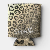 ゴールデングリッターヒョウ印刷 缶クーラー (正面)