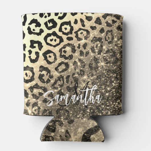 ゴールデングリッターヒョウ印刷 缶クーラー (裏面)