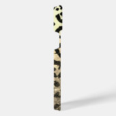 ゴールデングリッターヒョウ印刷 iPhoneケース (右側面)