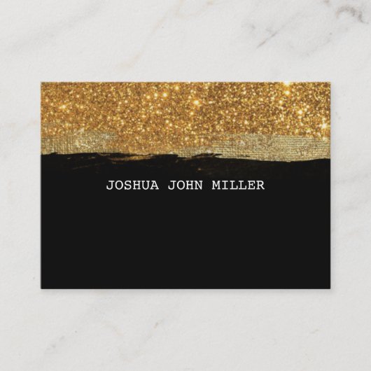 ゴールデングリッターブラックグルンギー紙吹雪VIP 名刺 (正面)