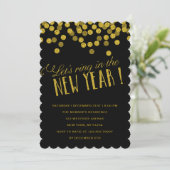 ゴールデングリッターホリデーパーティー招待状 招待状 (スタンド正面)