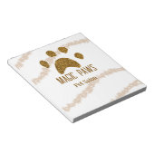 ゴールデングリッターポーズペットサロン追加の名前email websi ノートパッド (アングル)