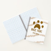 ゴールデングリッターポーズペットサロン追加の名前email websi ノートブック (内部)