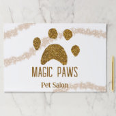 ゴールデングリッターポーズペットサロン追加の名前email websi ペーパーパッド (インサイチュ)