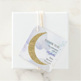 ゴールデングリッタームーンサンキューユーメッセージカード フェイバータグ