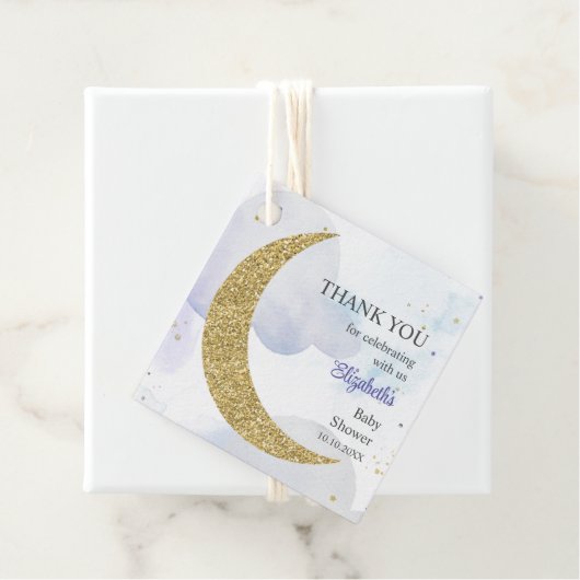 ゴールデングリッタームーンサンキューユーメッセージカード フェイバータグ (インサイチュ)