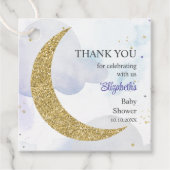 ゴールデングリッタームーンサンキューユーメッセージカード フェイバータグ (正面)