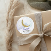 ゴールデングリッタームーンベビーシャワー ラウンドシール