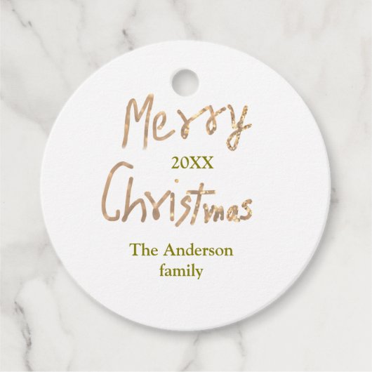 ゴールデングリッターメリークリスマス追加ファミリー名yea フェイバータグ (正面)