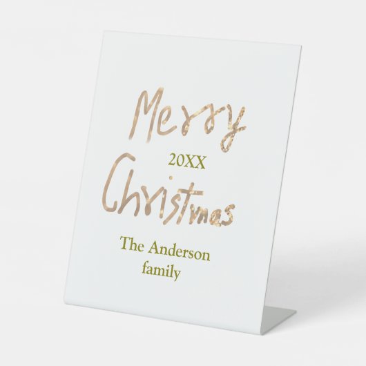 ゴールデングリッターメリークリスマス追加ファミリー名yea 台座サイン (正面)