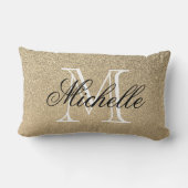 ゴールデングリッターモノグラム ランバークッション (裏面)