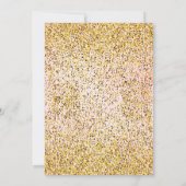 ゴールデングリッターユニコーン誕生日招待状 招待状 (裏面)