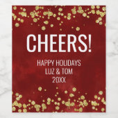 ゴールデングリッターワインウォーター応援ズホリデイ ワインラベル (シングルラベル)