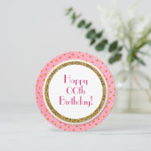 ゴールデングリッター任意誕生日バパーソナライズされたルーン シーズンカード (スタンド正面)