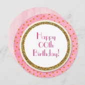 ゴールデングリッター任意誕生日バパーソナライズされたルーン シーズンカード (正面/裏面)