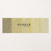 ゴールデングリッター名前をカスタムするヨガマット ヨガマット (裏面(横))