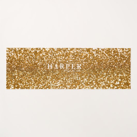 ゴールデングリッター名前をカスタムするヨガマット ヨガマット (正面(横))