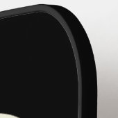 ゴールデングリッター手紙とブラック ピックルボールラケット (左詳細)