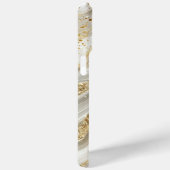 ゴールデングリッター抽象芸術大理石パターンモノグラム Case-Mate iPhoneケース (裏面 / 右)