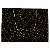 ゴールデングリッター白黒メリークリスマスコンフェット ラージペーパーバッグ (裏面)
