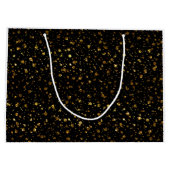 ゴールデングリッター白黒メリークリスマス ラージペーパーバッグ (裏面)