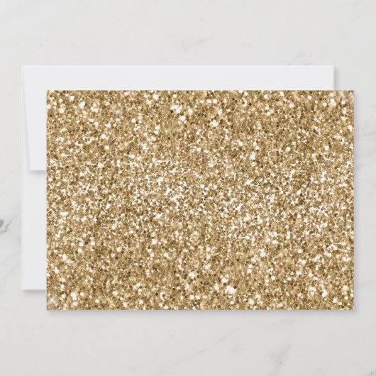 ゴールデングリッター金ゴールドガウンドレスキンセアニェラ 招待状 (裏面)