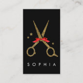 ゴールデングリッター鋏-美容師名 エンクロージャーカード (正面)
