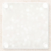 ゴールデングリッター、ぼやけクリスマスの背景。 ガラスコースター (裏面)