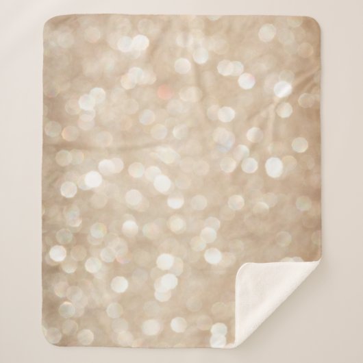 ゴールデングリッター、ぼやけクリスマスの背景。 シェルパブランケット (正面)
