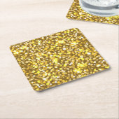 ゴールデングリッター スクエアペーパーコースター (アングル)