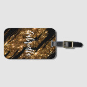 ゴールデングリッター ラゲッジタグ (正面横)