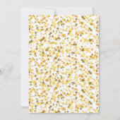 ゴールデングリッター リトルスター ベビーシャワー招待状 招待状 (裏面)