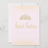 ゴールデングリッター&レーススウィート16招待状 招待状 (裏面)